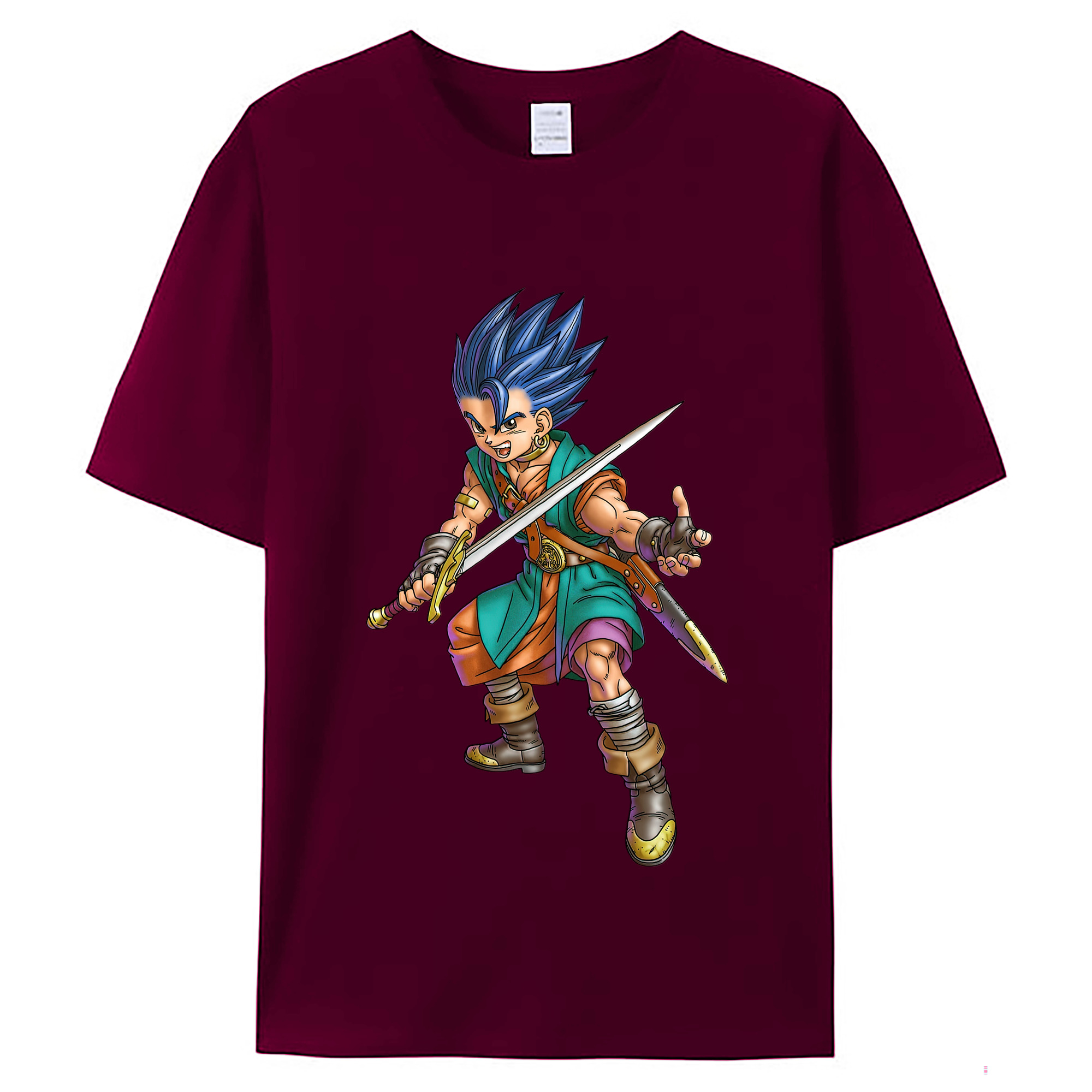 （画像用） ドラゴンクエスト Doragon Kuesuto Dragon Quest レディースカジュアルプリントTシャツ（綿100％）